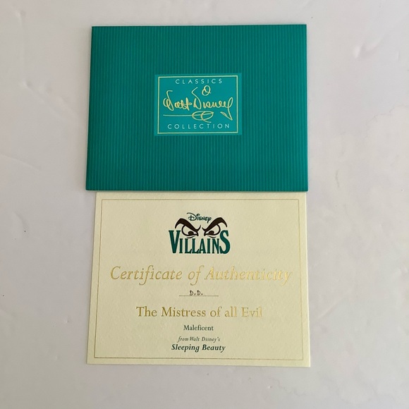 WDCC 1997 Disney Sleeping Beauty Maleficent Mistress of Evil Porcelain COA BOX - Picture 8 of 11